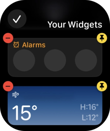 Press the confirm icon.
