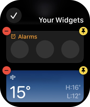 Press the confirm icon.