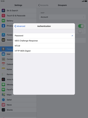 Press Password.