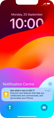 Press the required notification and follow the instructions on the screen to use the selected function.