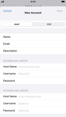 Press IMAP.