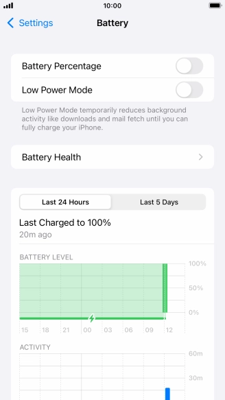 Press the indicator next to 