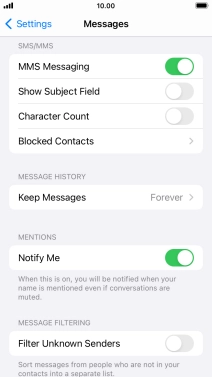 Press the Home key to return to the home screen.