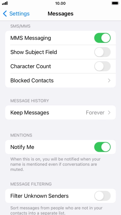 Press the Home key to return to the home screen.