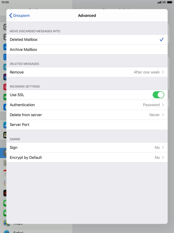 Press the indicator next to 