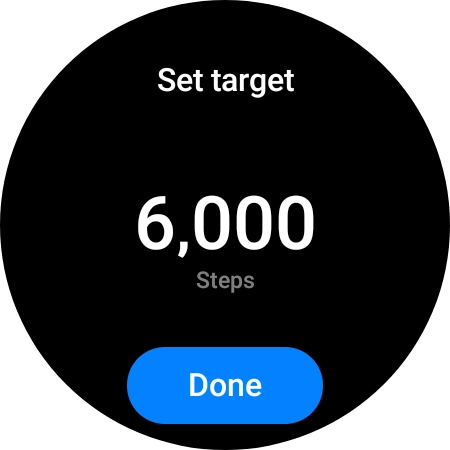 Slide your finger up or down on the screen to select the required goal. Slide your finger up or down on the screen to select the required goal.