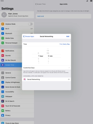 Press Customise Days. Press Customise Days.
