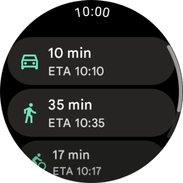 Press the required mode of transportation. Press the required mode of transportation.