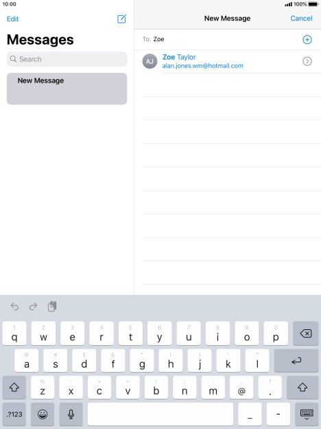 Press the required contact.
