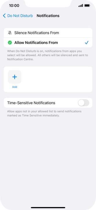 Press the indicator next to 