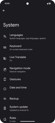 Press System update. If a new software version is available, it's displayed. Follow the instructions on the screen to update the phone software.