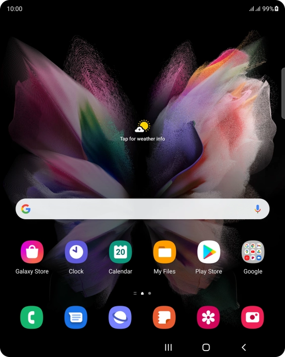 When the battery charging icon is displayed, the battery is charging.