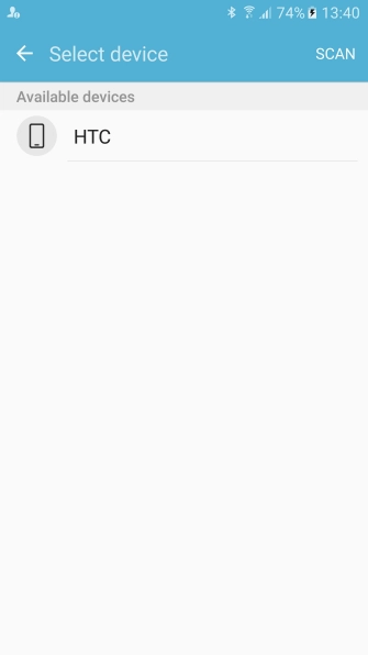 Press the required Bluetooth device and wait while the file is transferred. Press the required Bluetooth device and wait while the file is transferred.