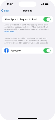 Press the indicator next to 