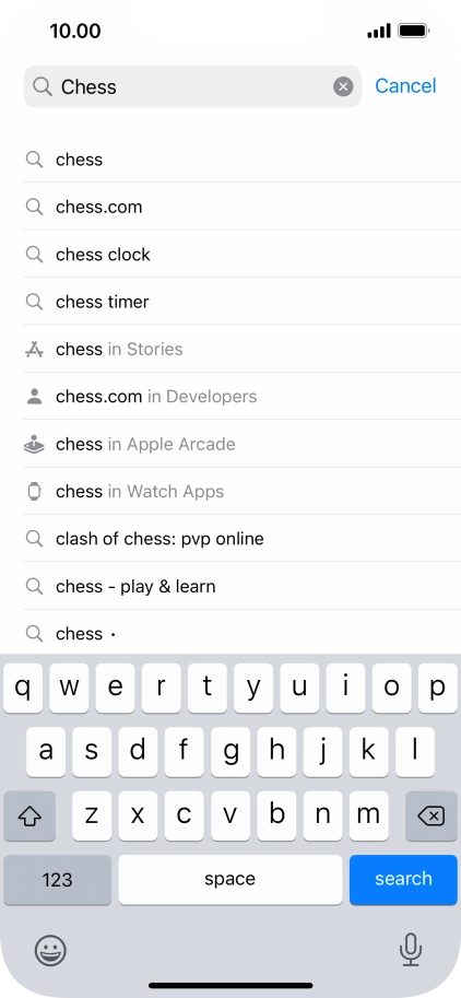 Press search.