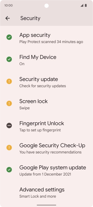 Press Fingerprint Unlock. Press Fingerprint Unlock.