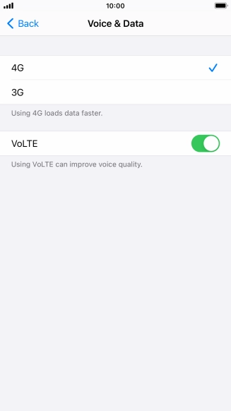 Press the required network mode. Press the required network mode.