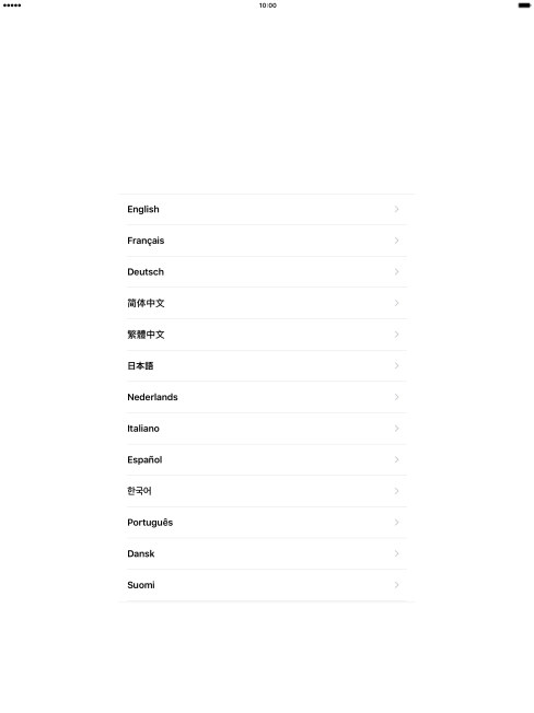 Press the required language. Press the required language.