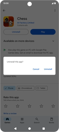 Press Uninstall.