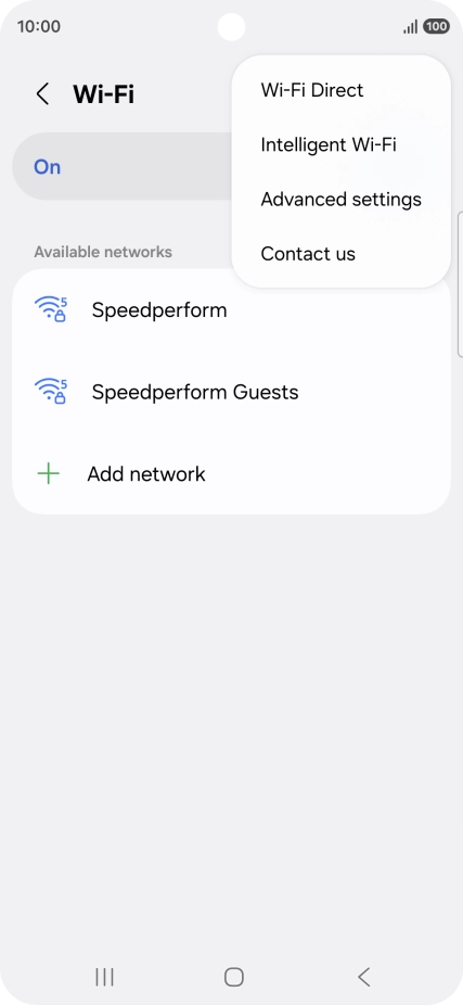 Press Intelligent Wi-Fi.
