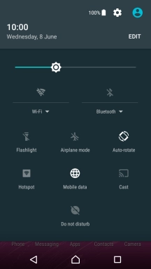 Press the settings icon.