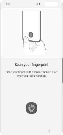 Follow the instructions on the screen to create the phone lock code using your fingerprint. Follow the instructions on the screen to create the phone lock code using your fingerprint.