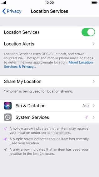 Press the required app.
