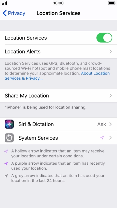 Press the required app.