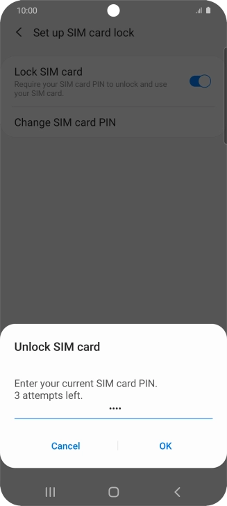 Key in your PIN and press OK.
