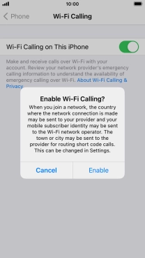 If you turn on the function, press Enable.