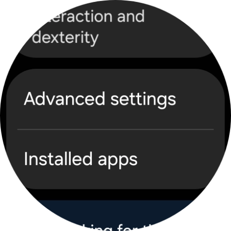 Press Advanced settings and follow the instructions on the screen to select the required settings.