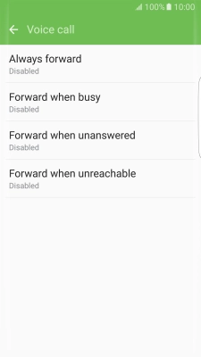Press the required divert type.