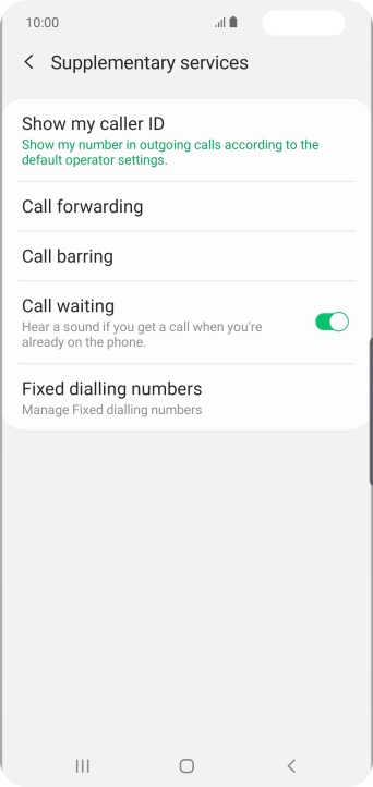 Press the indicator next to 