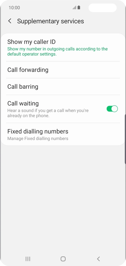 Press the indicator next to 
