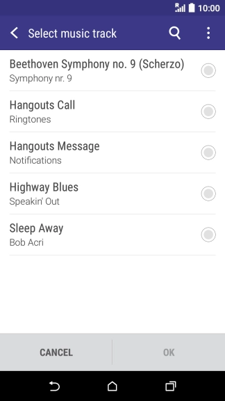 Press the required ring tones to hear them.