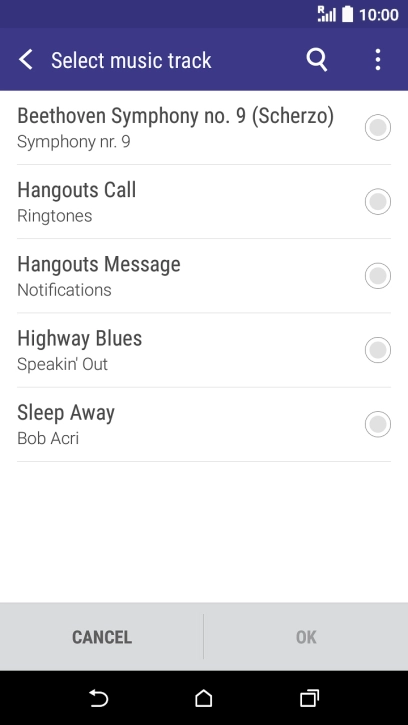 Press the required ring tones to hear them.