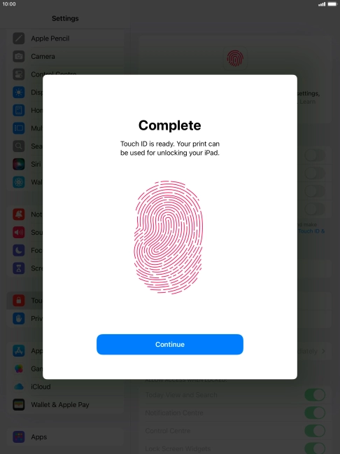 Press Continue. If you haven't previously selected a lock code, key in a code of your own choice twice. Press Continue. If you haven't previously selected a lock code, key in a code of your own choice twice.