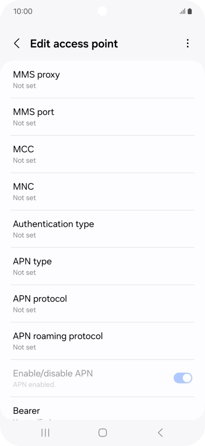 Press MMS port. Press MMS port.