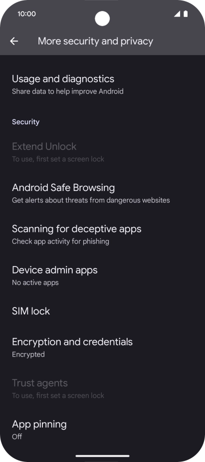 Press SIM lock. Press SIM lock.