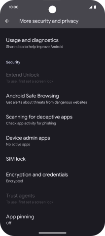Press SIM lock. Press SIM lock.