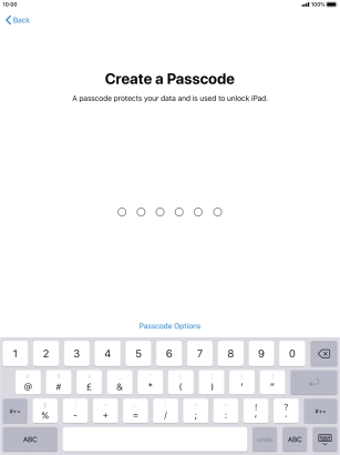 Press Passcode Options.