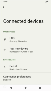 Press Pair new device to turn on the function. Press Pair new device to turn on the function.