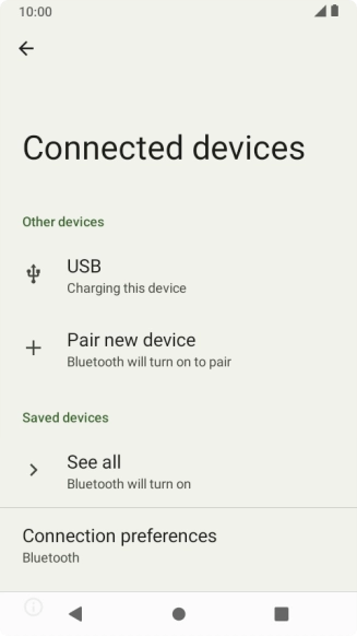 Press Pair new device to turn on the function. Press Pair new device to turn on the function.