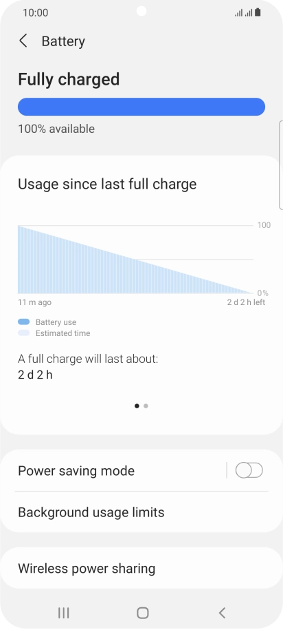 Press Power saving mode. Press Power saving mode.
