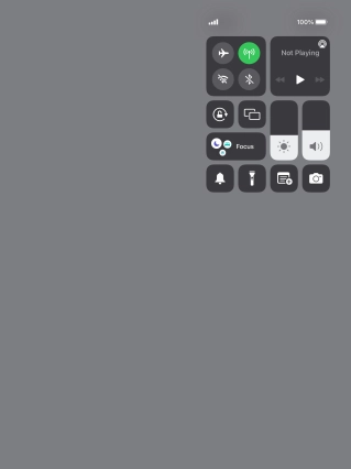 Press the flight mode icon to turn the function on or off.