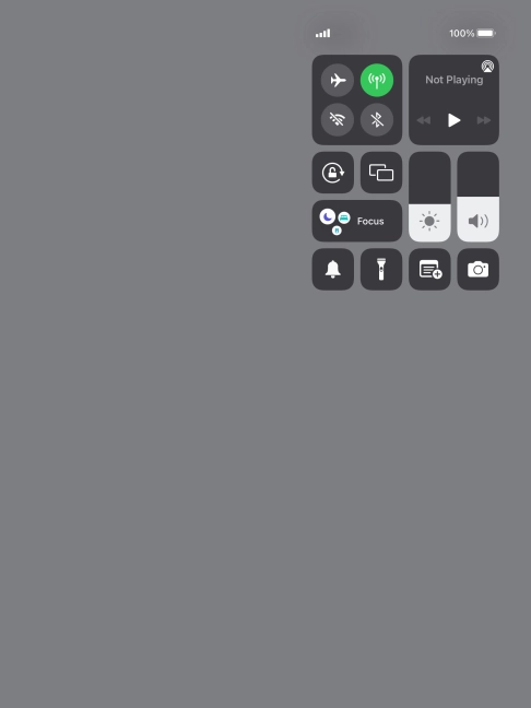 Press the flight mode icon to turn the function on or off.