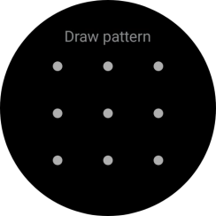 Slide your finger across the screen to connect at least four points and follow the instructions on the screen to create a pattern as lock code. Slide your finger across the screen to connect at least four points and follow the instructions on the screen to create a pattern as lock code.