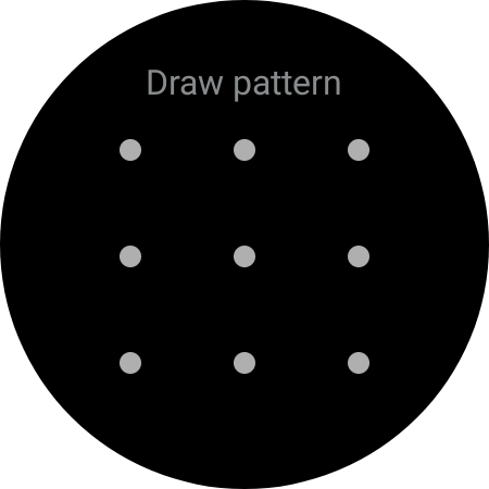 Slide your finger across the screen to connect at least four points and follow the instructions on the screen to create a pattern as lock code. Slide your finger across the screen to connect at least four points and follow the instructions on the screen to create a pattern as lock code.
