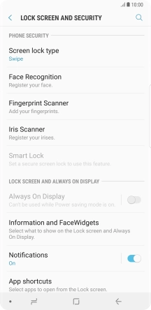 Press Iris Scanner. Press Iris Scanner.