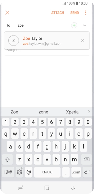 Press the required contact. Press the required contact.